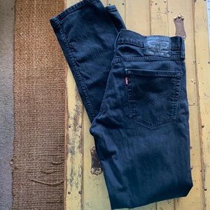 MENS LEVI’S 511 SLIM DISTRESSED BLACK JEANS MENS 32 x 34